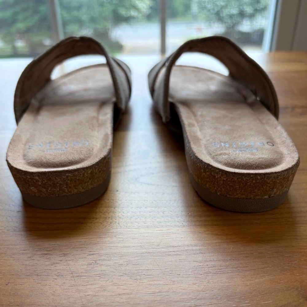 Earth Origins Suede Slide Sandals Womens 8.5 Brown Lexi Sedona Casual Comfort - Picture 5 of 6
